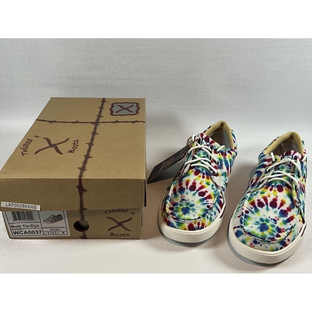 Twisted X Boots Women's Kicks Sneakers Shoes Size 9.5 M Multi-Color Tie Dye NIB